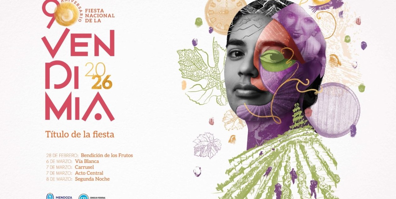 Ya se presentó la imagen oficial de la Fiesta Nacional de la Vendimia 2026.