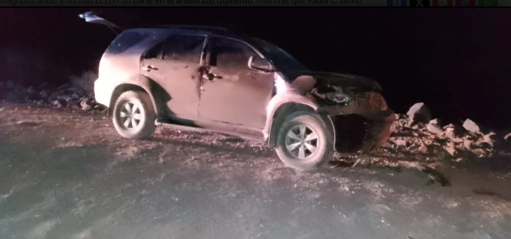 Fuerte choque frontal en Pata Mora: un conductor detenido por alcoholemia positiva en Malargüe