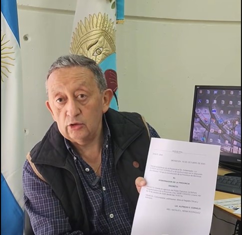 El intendente de Malargüe, Celso Jaque, habló tras su ausencia