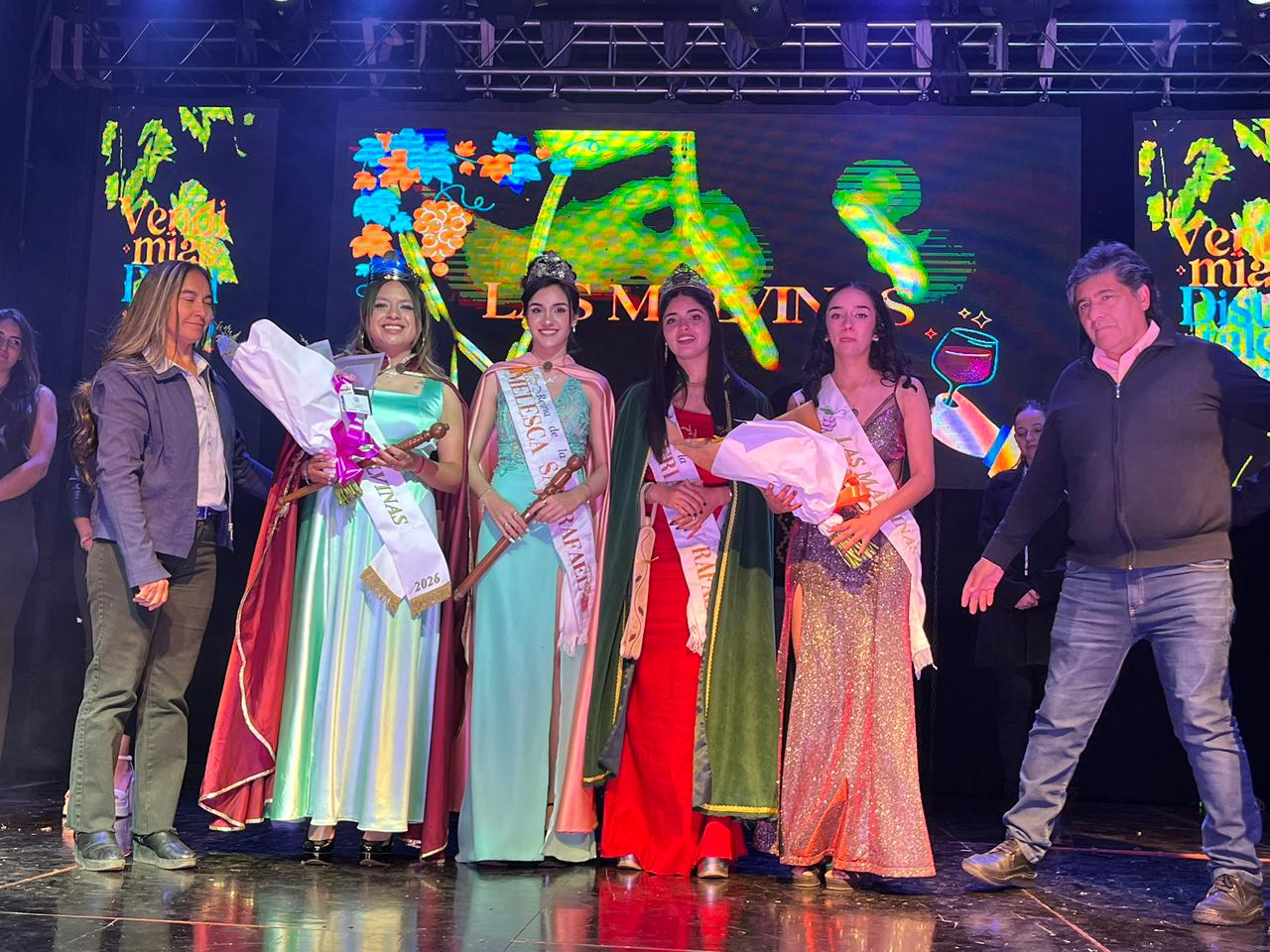 Monte Comán y Las Malvinas celebraron sus vendimias y proclamaron a sus nuevas representantes.