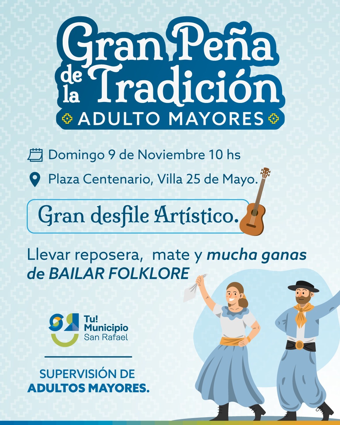 Villa 25 de Mayo se prepara para vivir la Gran Peña de la Tradición de los Adultos Mayores