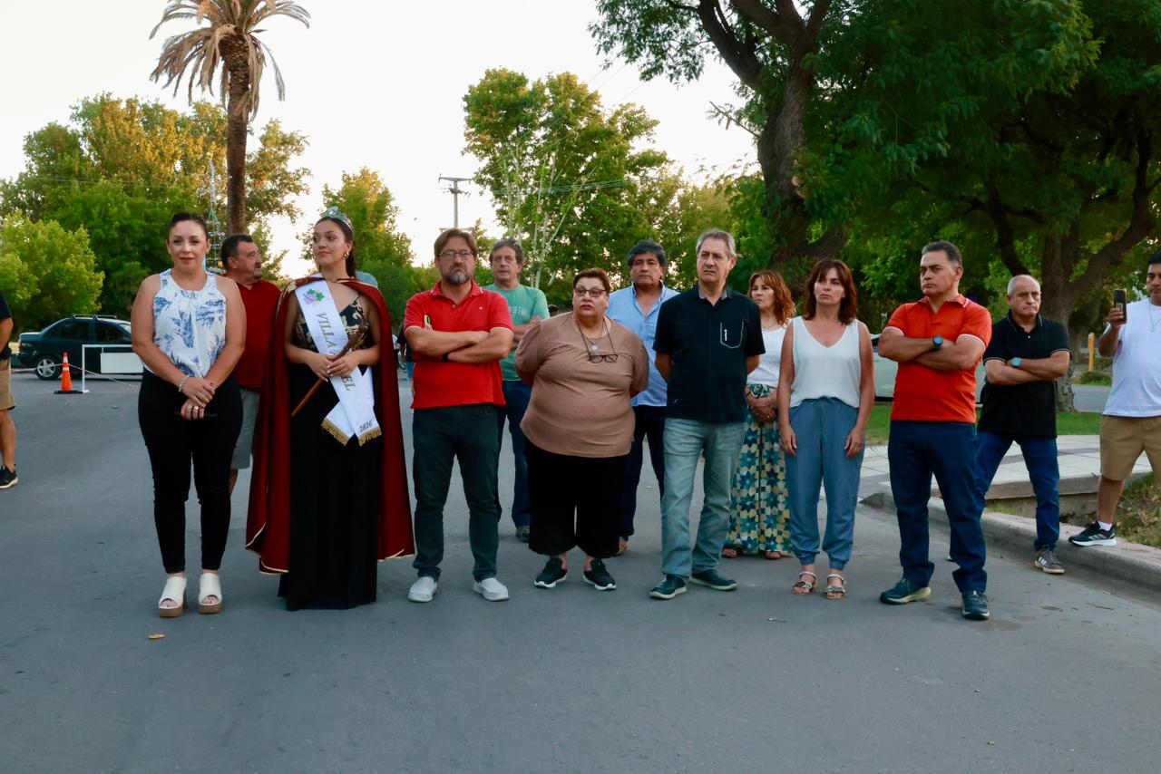 El intendente Omar Félix acompañó a la comunidad de Villa Atuel en la inauguración de su peatonal