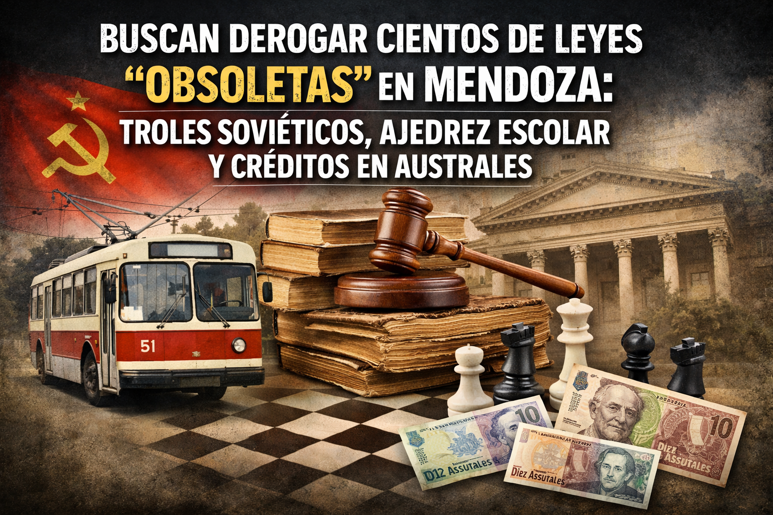 Buscan derogar cientos de leyes “obsoletas” en Mendoza: troles soviéticos, ajedrez escolar y créditos en australes