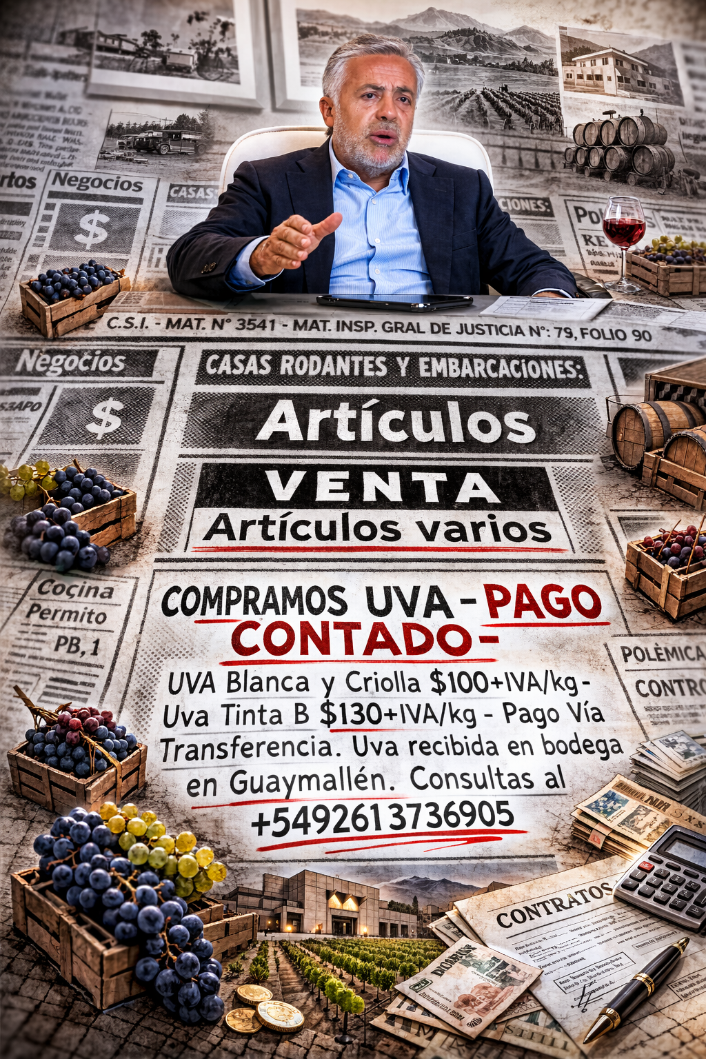 El Gobierno niega la crisis mientras la uva se paga por debajo del costo