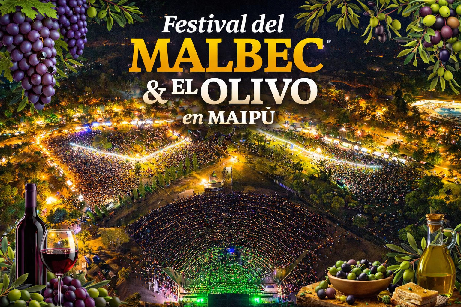 TODO LISTO PARA EL FESTIVAL DEL MALBEC Y EL OLIVO EN MAIPÚ: ARTISTAS Y CRONOGRAMA COMPLETO